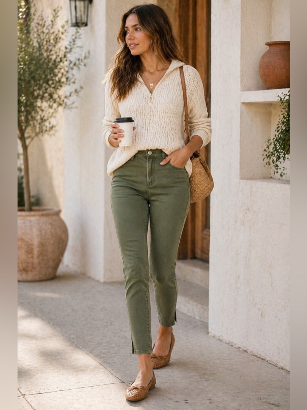 Wit & Wisdom AbSolution Olive Skinny Pants Size 2 Laurel Oak Mid Rise Ankle